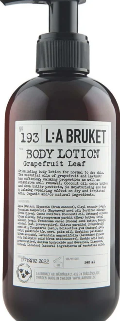 L:a Bruket Body Lotion Grapefruit Leaf CosO 240 ml