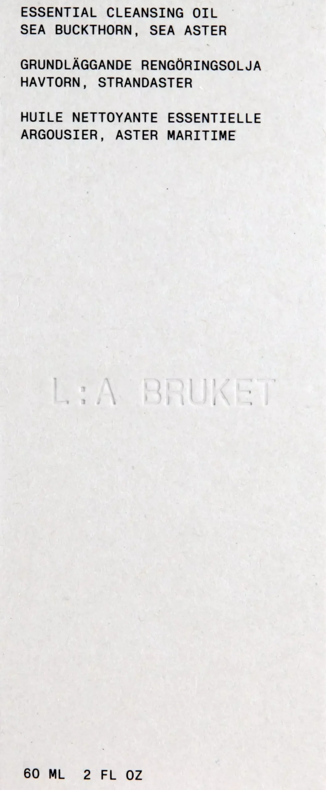 L:a Bruket 276 Essential Cleansing Oil CosN 60 ml