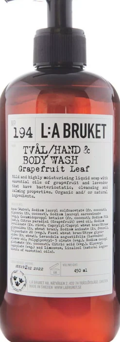 L:a Bruket Hand & Body Wash 194 Grapefruit Leaf 240 ml