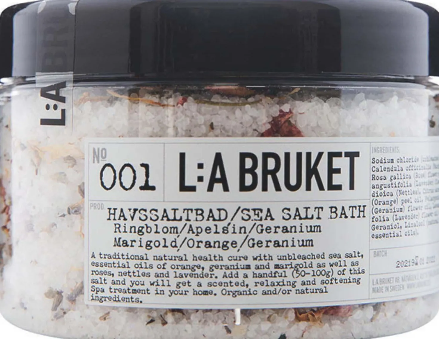 L:a Bruket Sea Salt 001 Bath Marigold/Orange/Geranium 450 ml