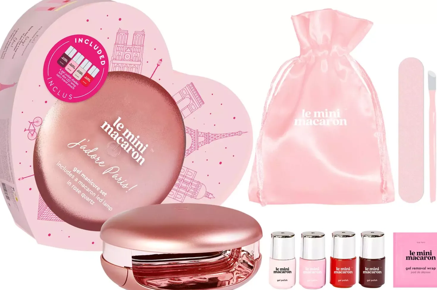 Le Mini Macaron Gel Manicure Kit Le Maxi J'adore Paris