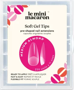 Le Mini MacaronLe Gel Soft Gel Tips Medium Almond Medium