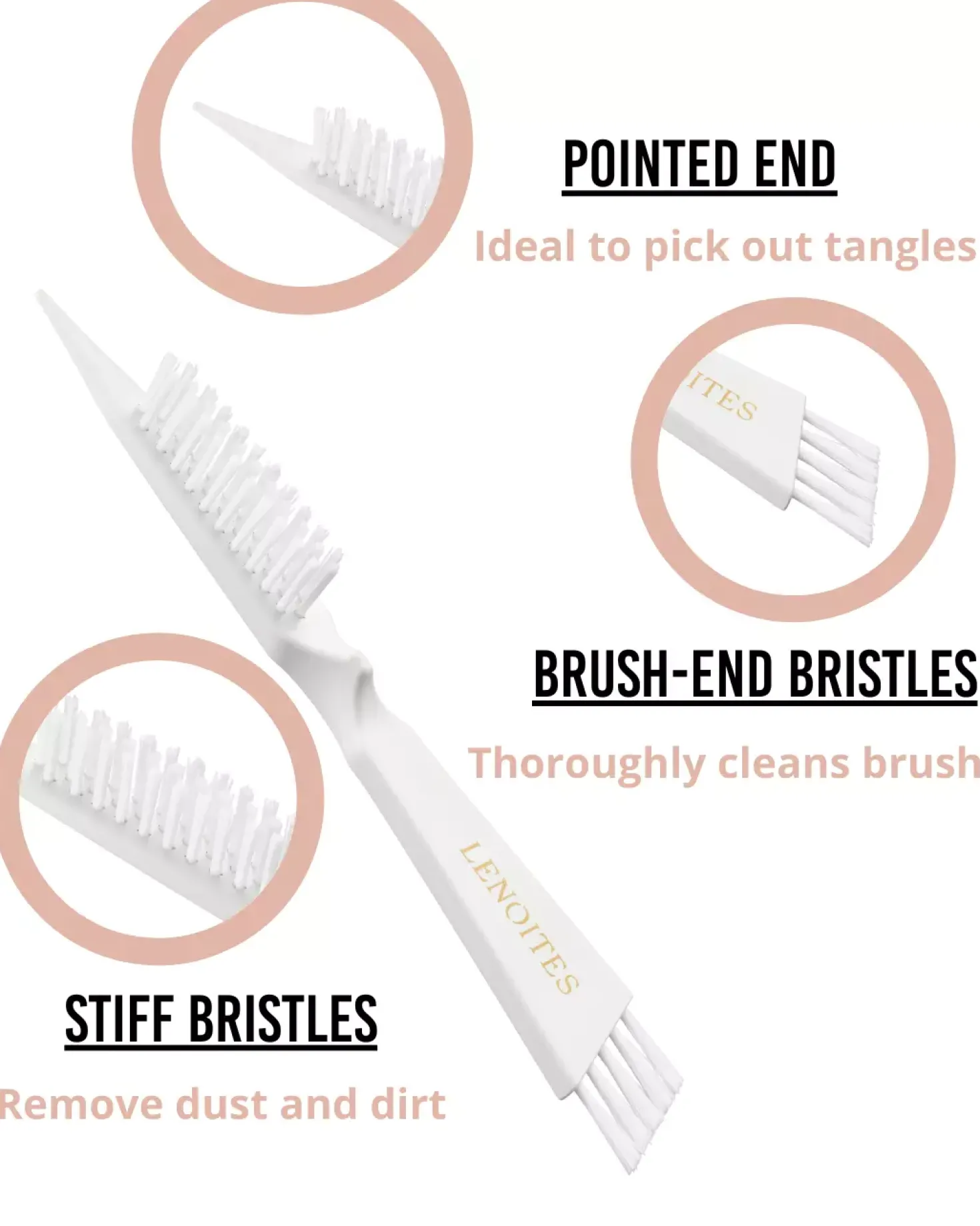 Lenoites Hair Brush Wild Boar Blush