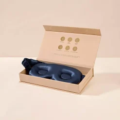 Lenoites Mulberry Silk Contour Sleep Mask Black