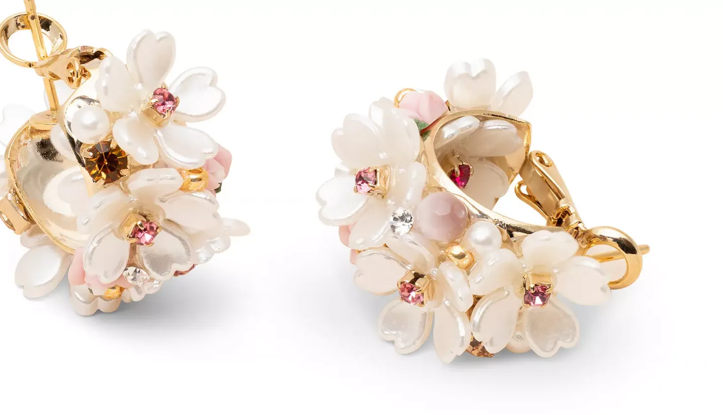 Lily and Rose Anastasia earrings Creme / pink
