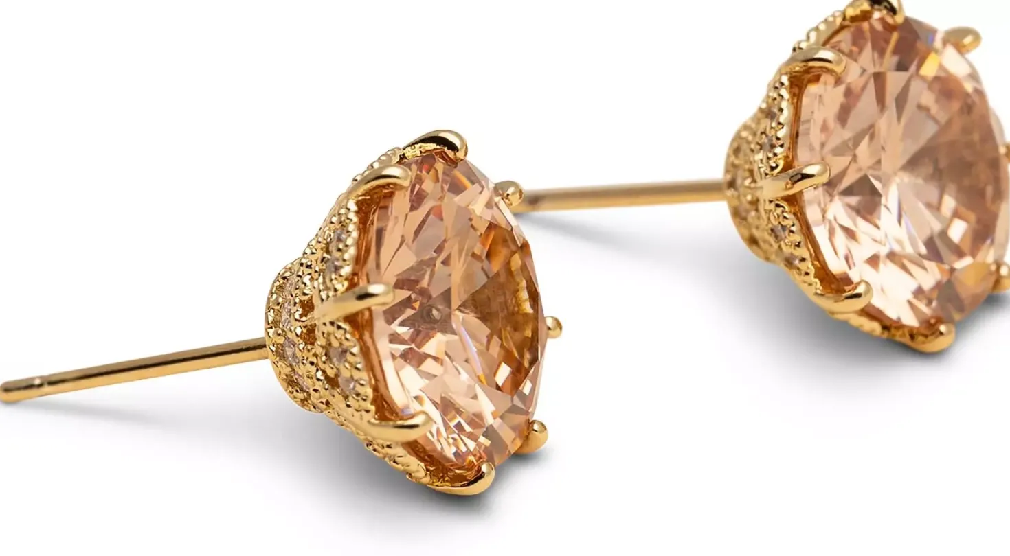 Lily and Rose Elenora studs - Champagne