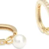 Lily and Rose Petite Kennedy hoops earrings - Ivory pearl (Gold)