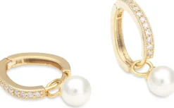 Lily and Rose Petite Kennedy hoops earrings - Ivory pearl (Gold)