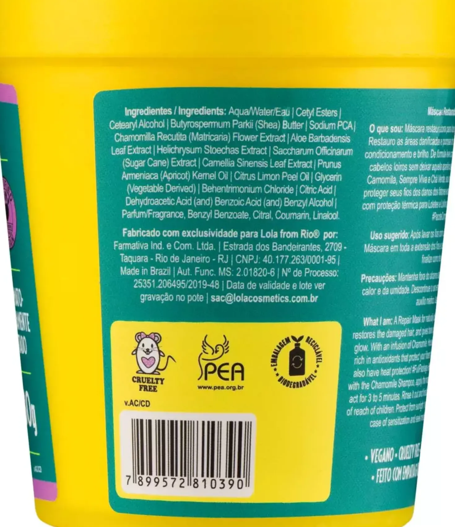 Lola from RioCamomila Repair Blonde Mask 230 g