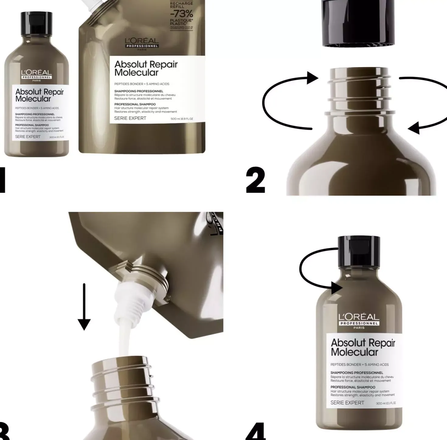 L'Oréal ProfessionnelAbsolut Repair Molecular Absolut Repair Molecular Shampoo Refill 500 ml