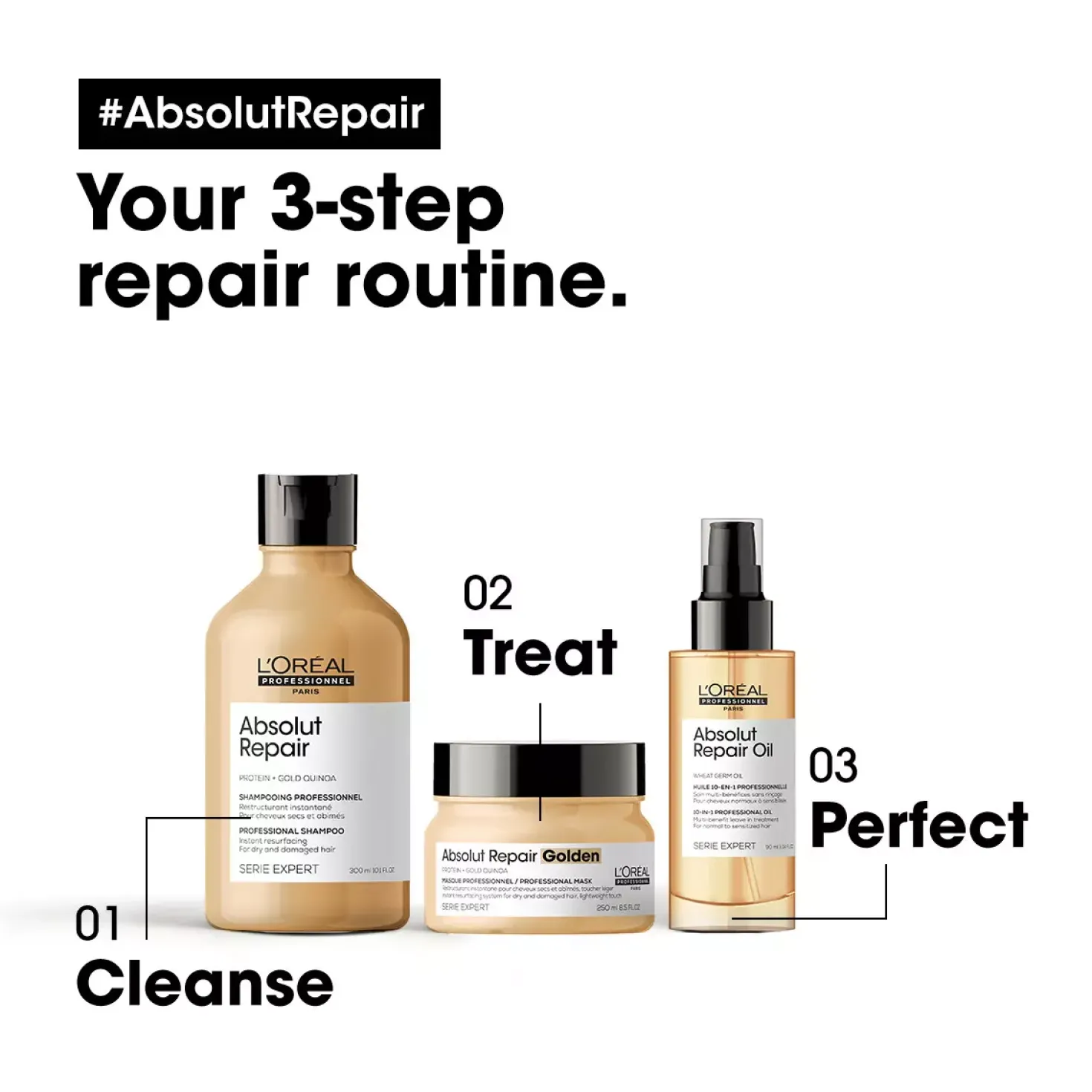 L'Oréal ProfessionnelAbsolut Repair Serie Expert Professional Mask Golden 250 ml