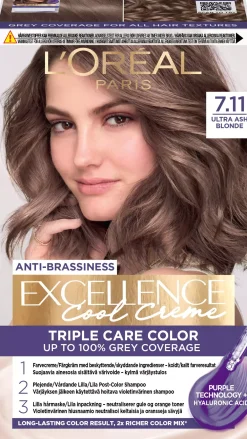 Loreal ParisExcellence Cool Creme Triple Care Color 5,11 Ultra Ash Light Brown