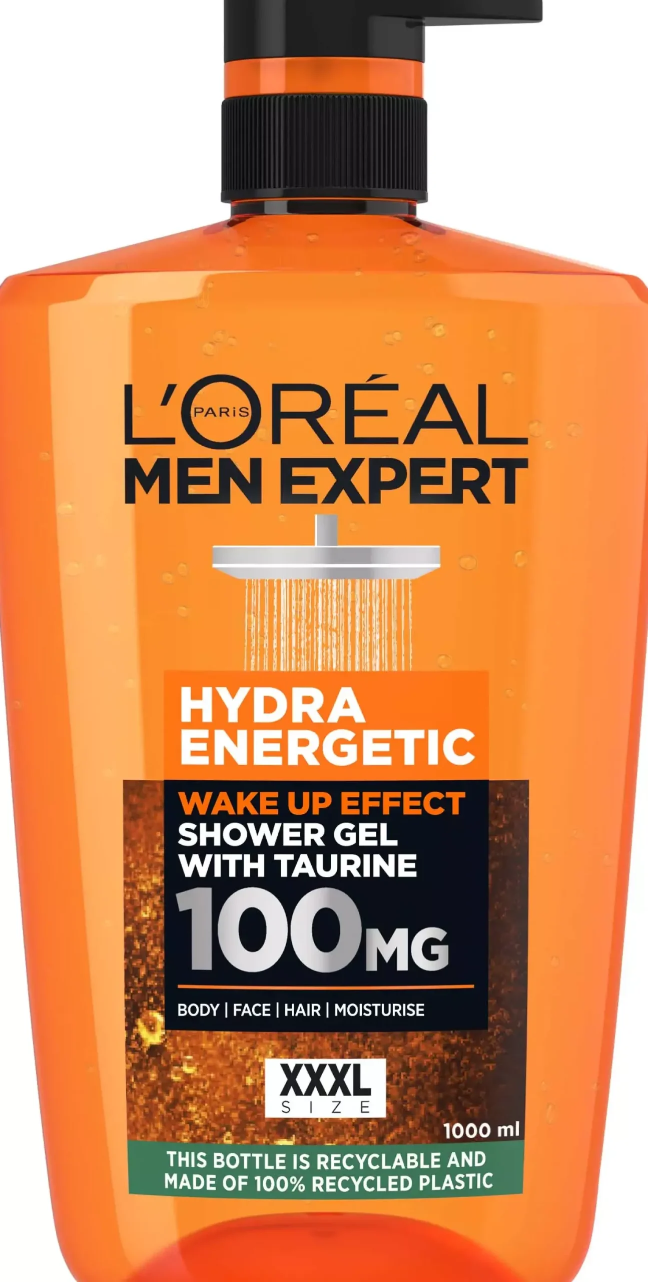 Loreal ParisMen Expert Hydra Energetic Shower Gel 1000 ml & 24H Anti-Tiredness Moisturiser 100 ml