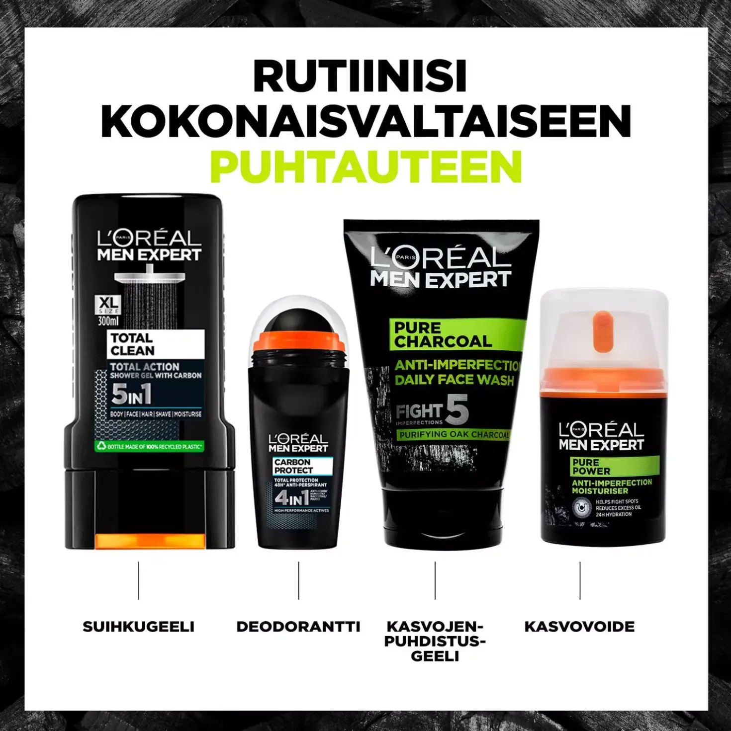 Loreal ParisPure Carbon Men Expert Anti-Imperfection Daily Face Wash 100 ml