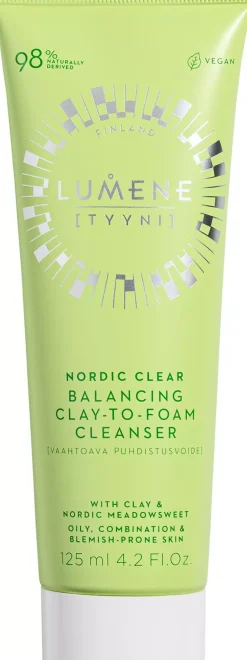 LumeneNordic Clear Balancing Clay-to-Foam Cleanser 125 ml