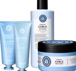 maria nilaCoils & Curls Bundle Conditioner Wash 350 ml & Masque 250 ml & Curl Gel 125 ml & Oil-in-Cream 100 ml