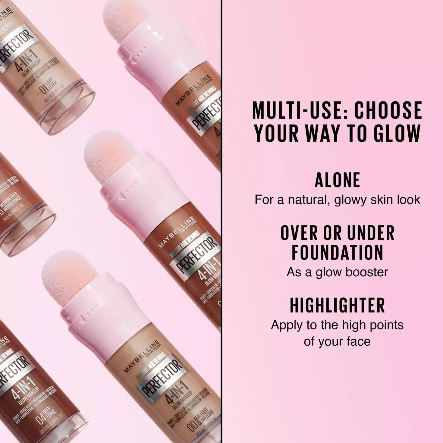 Maybelline New York Instant Perfector Multi-Use Glow Liquid Makeup 04 Deep