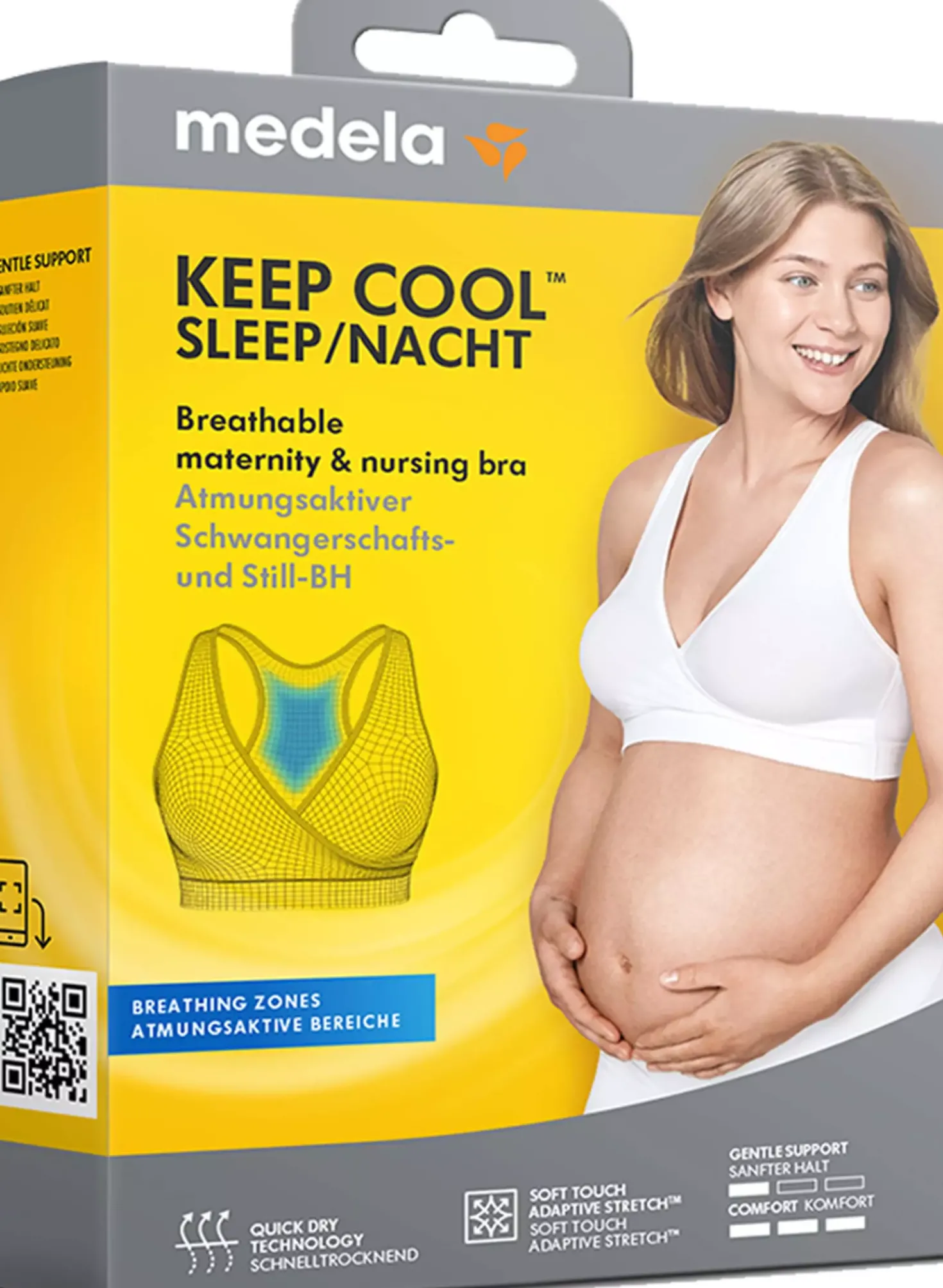 Medela Keep Cool natt-BH,Svart M M
