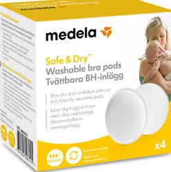 Medela Safe & Dry vaskbare ammeinnlegg 4-pk