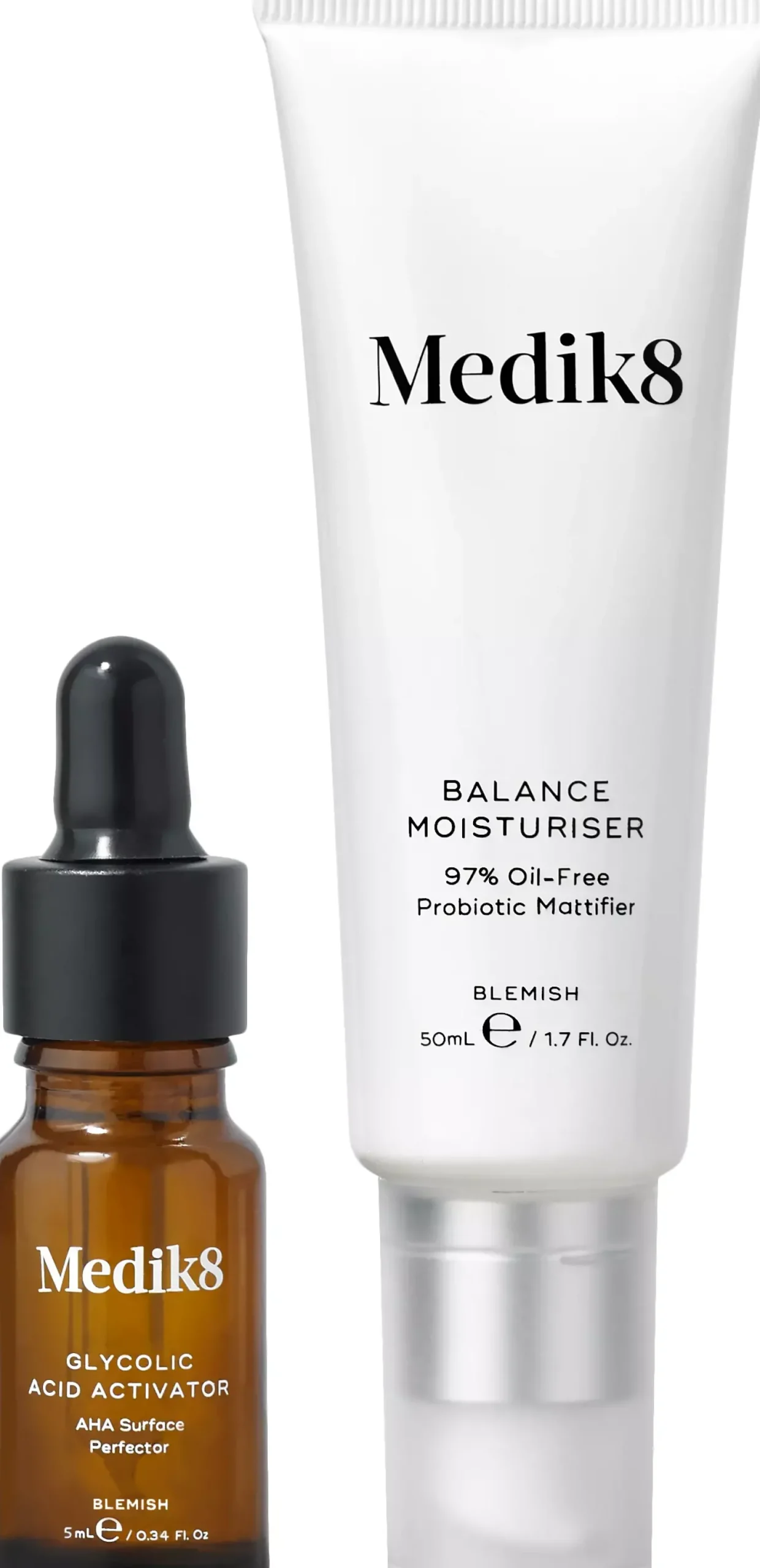 Medik8 Balance Moisturiser with Glycolic Acid Activator 50 + 5 ml 50 ml