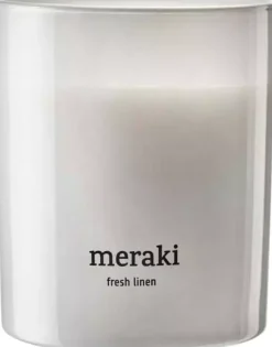 MerakiFresh Linen Scented Candle Small