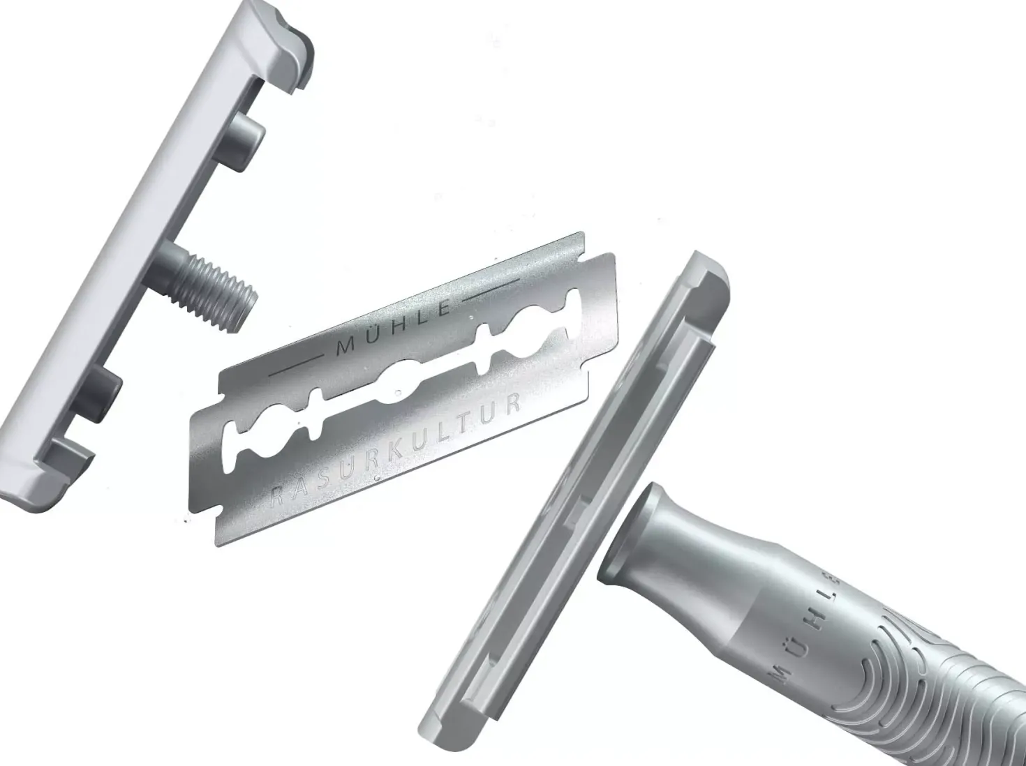 Mühle Companion Unisex Safety Razor Silver Matt Stone
