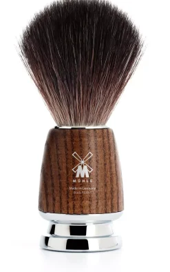 Mühle Rytmo Shaving Brush Ash Steamed Synthetic Black Fibre