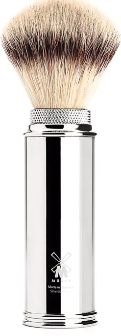 Mühle Synthetic Travel Shaving Brush Chrome Silvertip