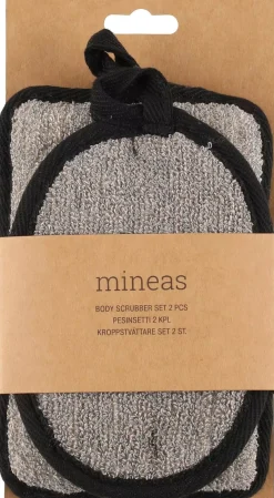 Mineas Body Scrubber Black 2 Pcs Black