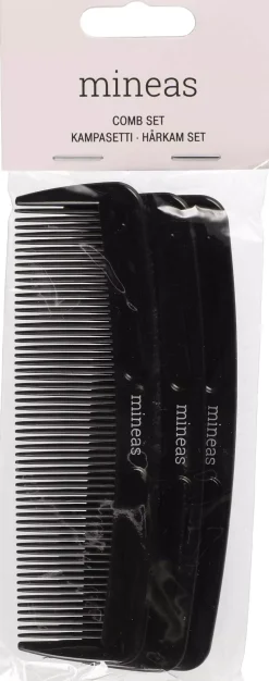 Mineas Comb Set 3 pcs Black