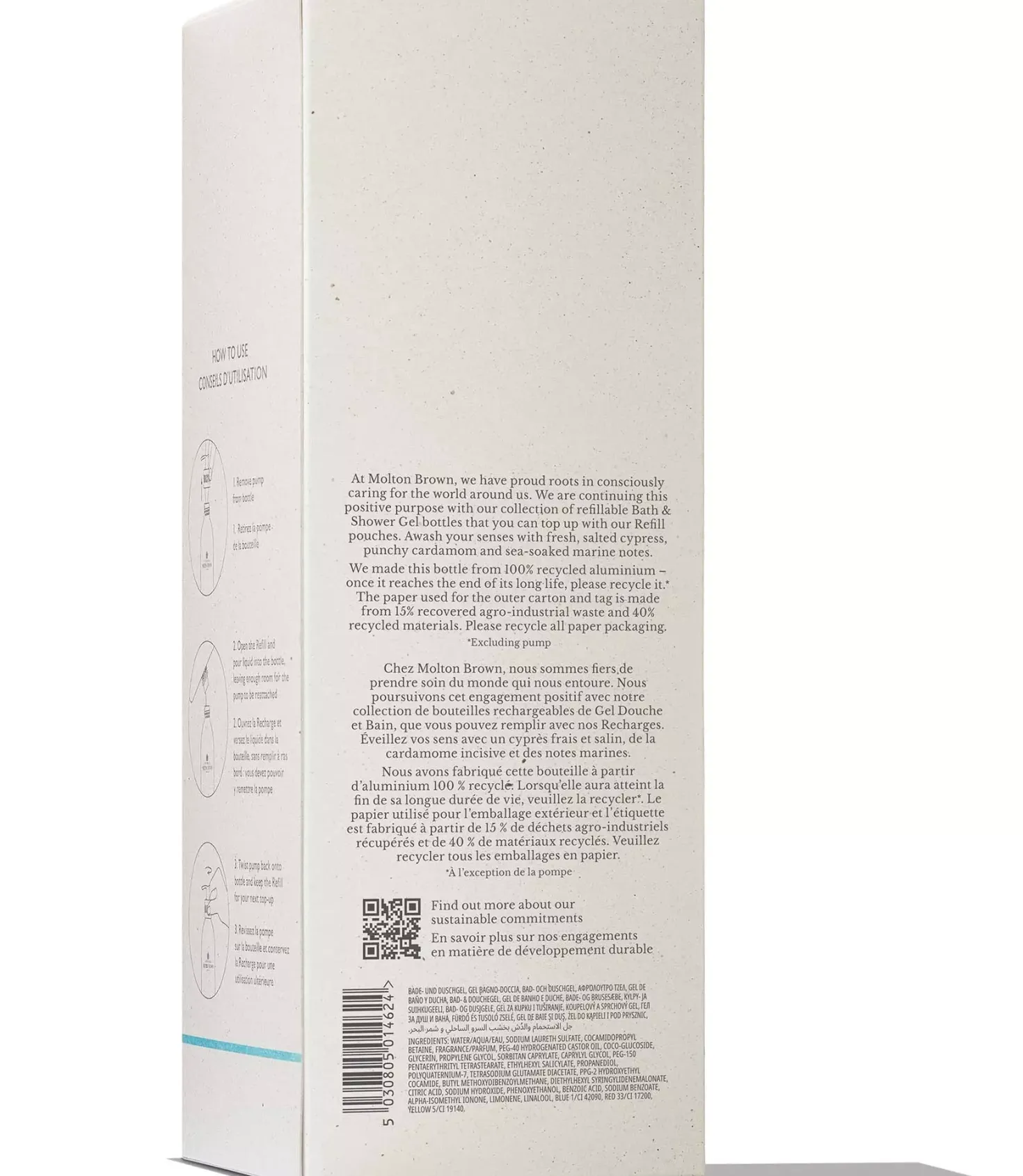 Molton Brown Infinite Bottle Coastal Cypress & Sea Fennel Bath & Shower Gel 400 ml