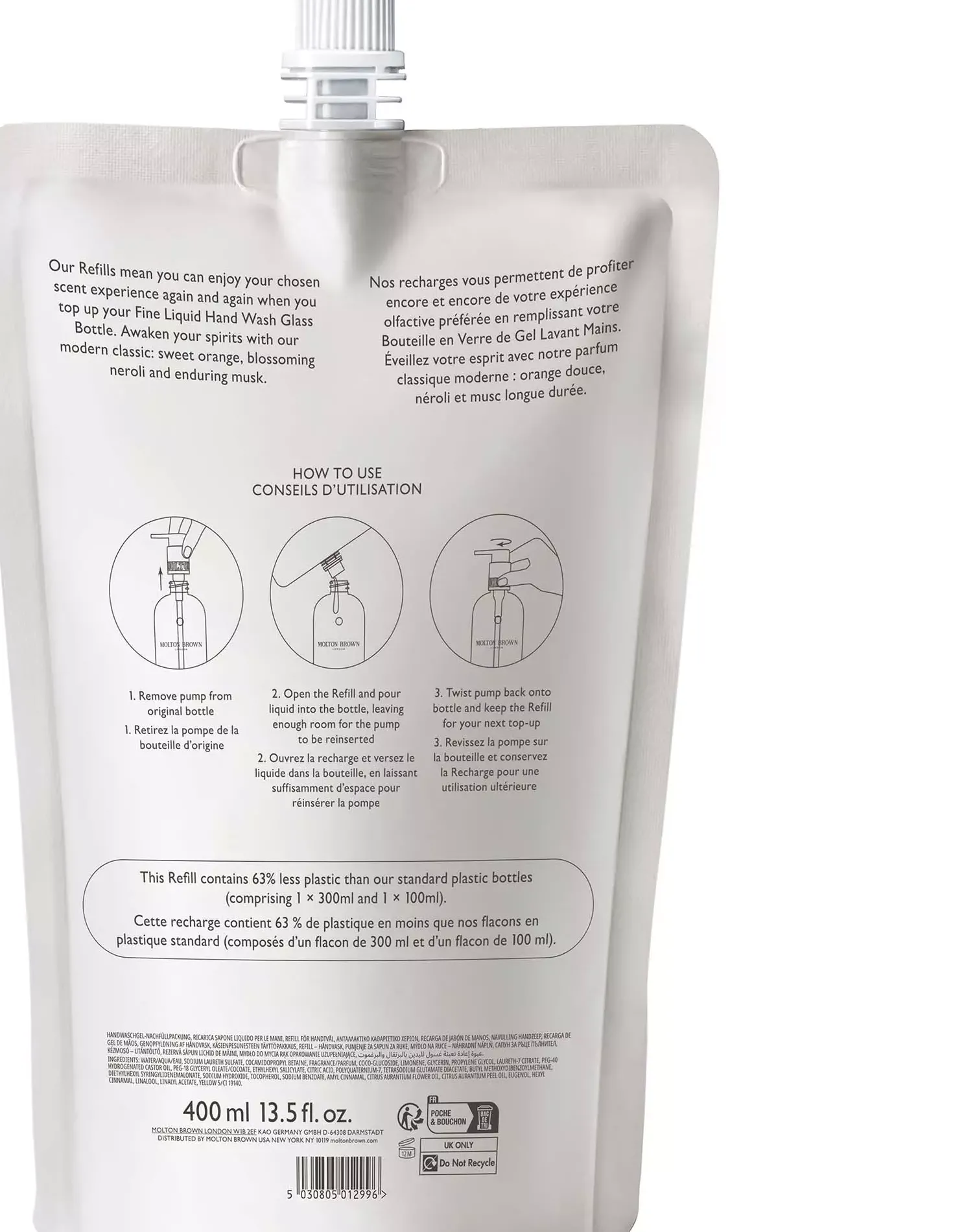 Molton Brown Orange & Bergamot Fine Liquid Hand Wash Refill 400 ml