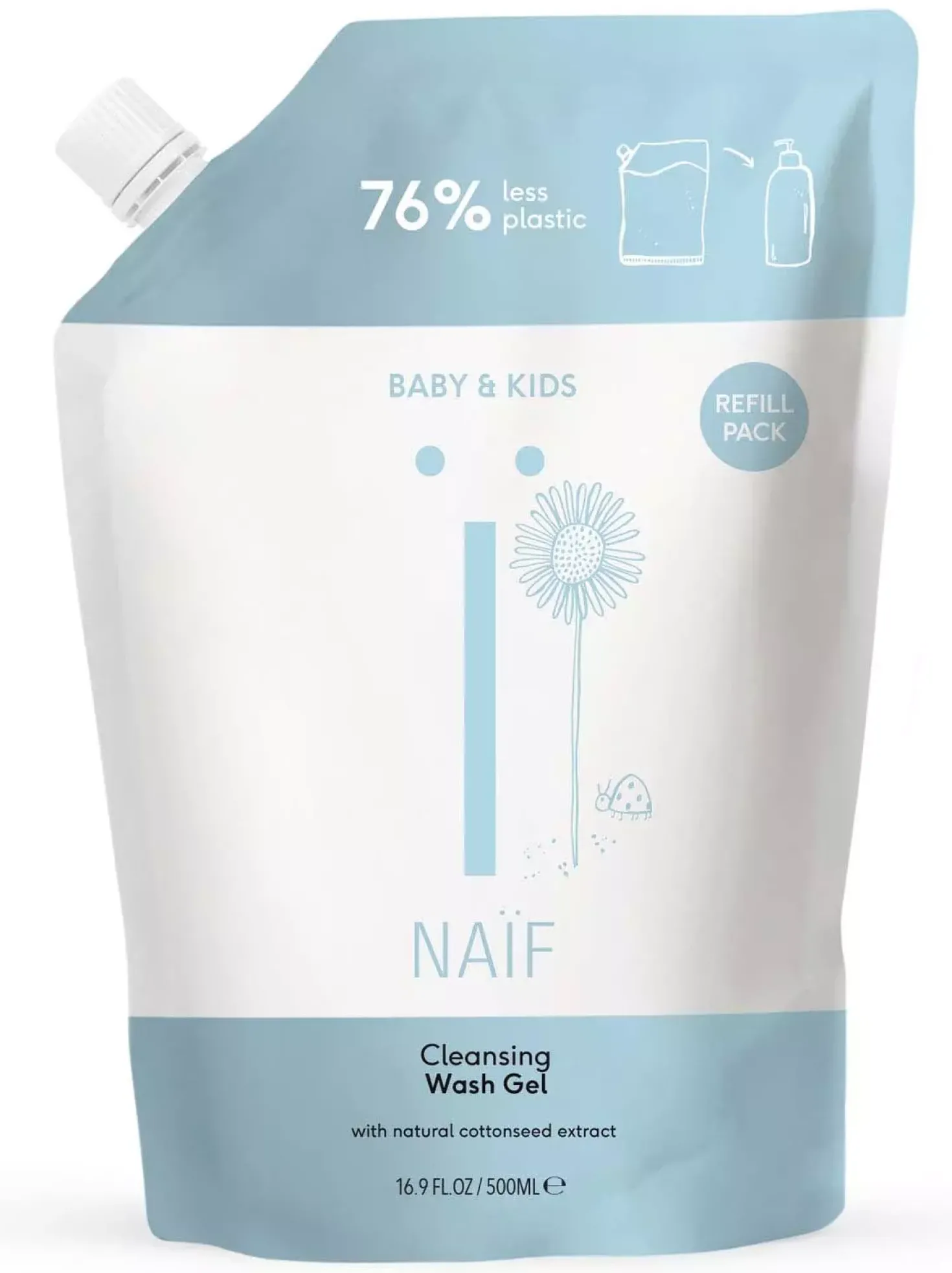 NAÏFBaby & Kids Cleansing Wash Gel Refill Pack 500 ml