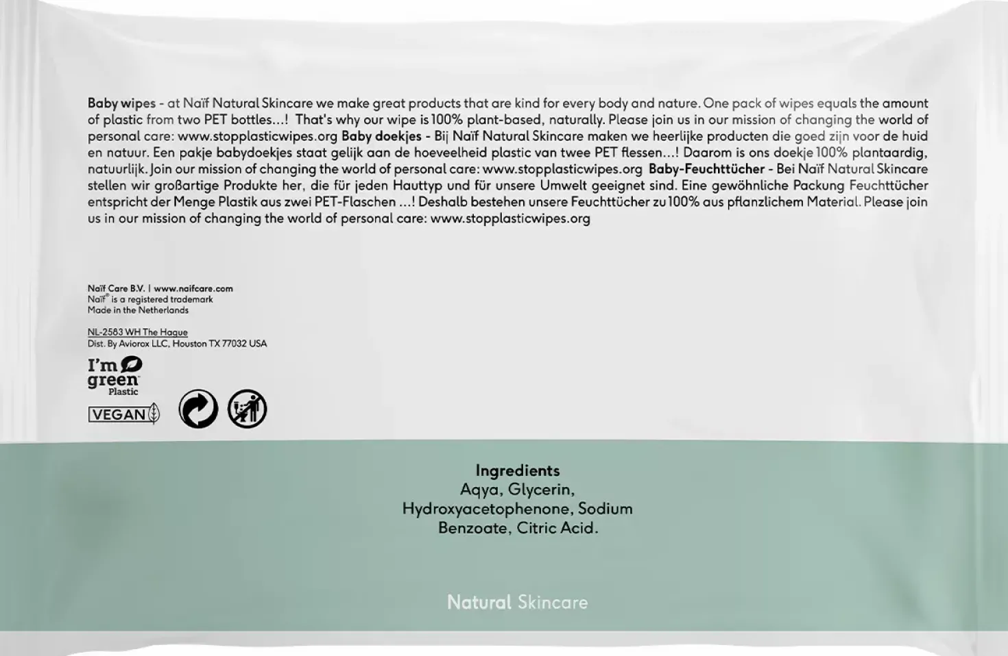 NAÏFBaby & Kids Plastic Free Wipes 16-Pack 16 stk