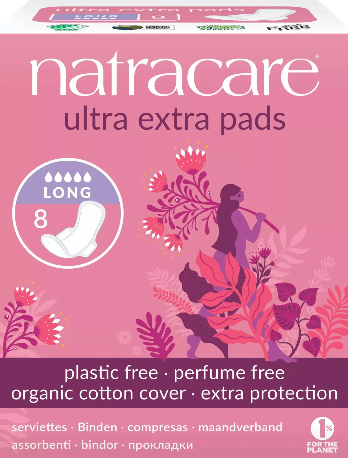 Natracare Ultra Extra Pads Long 8 pcs