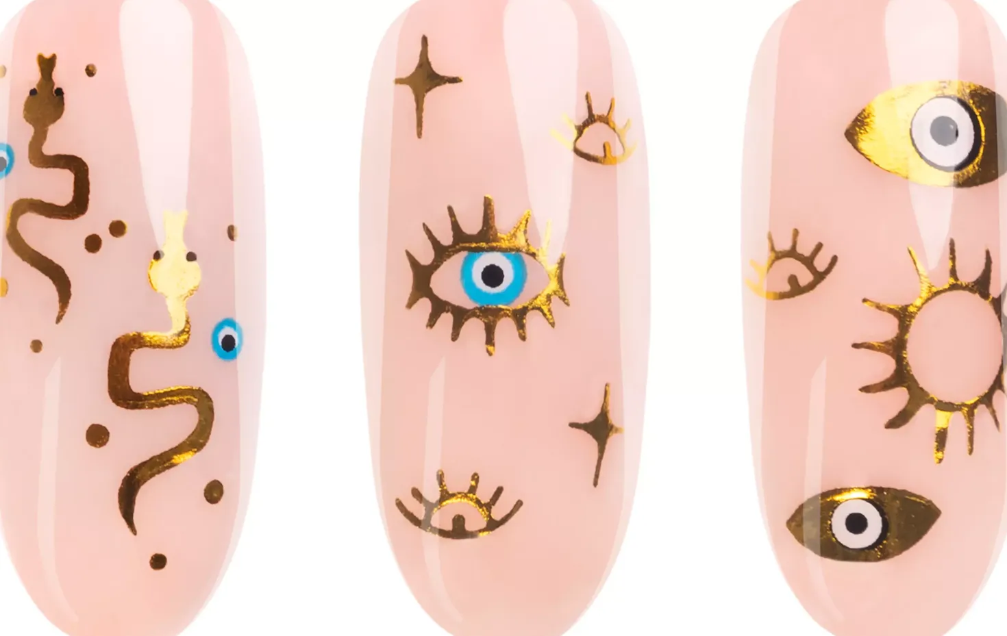 NEONAILLet Them Glow Nail Stickers Boho Gold