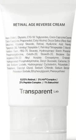 NICHE BEAUTY LABTransparent Lab Retinal Age Reverse Cream 50 ml