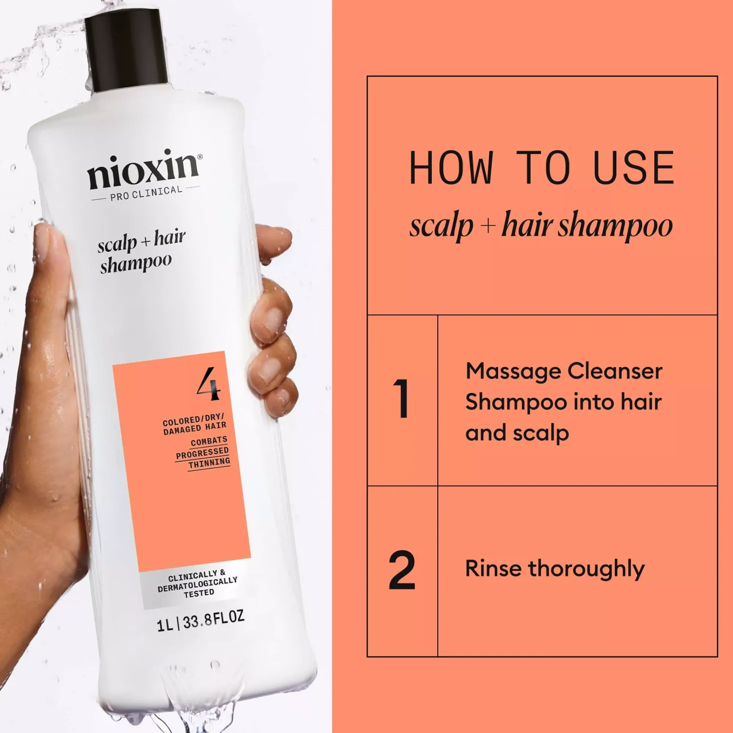 NioxinSystem 4 Shampoo for Colored Thinning Hair 1000 ml