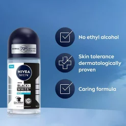NIVEA Antiperspirant Deo Black & White Fresh Roll On 50 ml