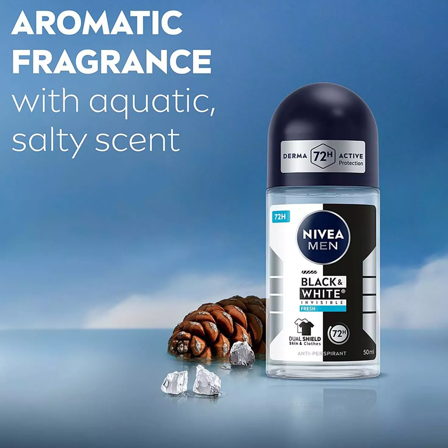 NIVEA Antiperspirant Deo Black & White Fresh Roll On 50 ml