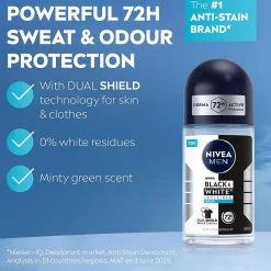 NIVEA Antiperspirant Deo Black & White Fresh Roll On 50 ml