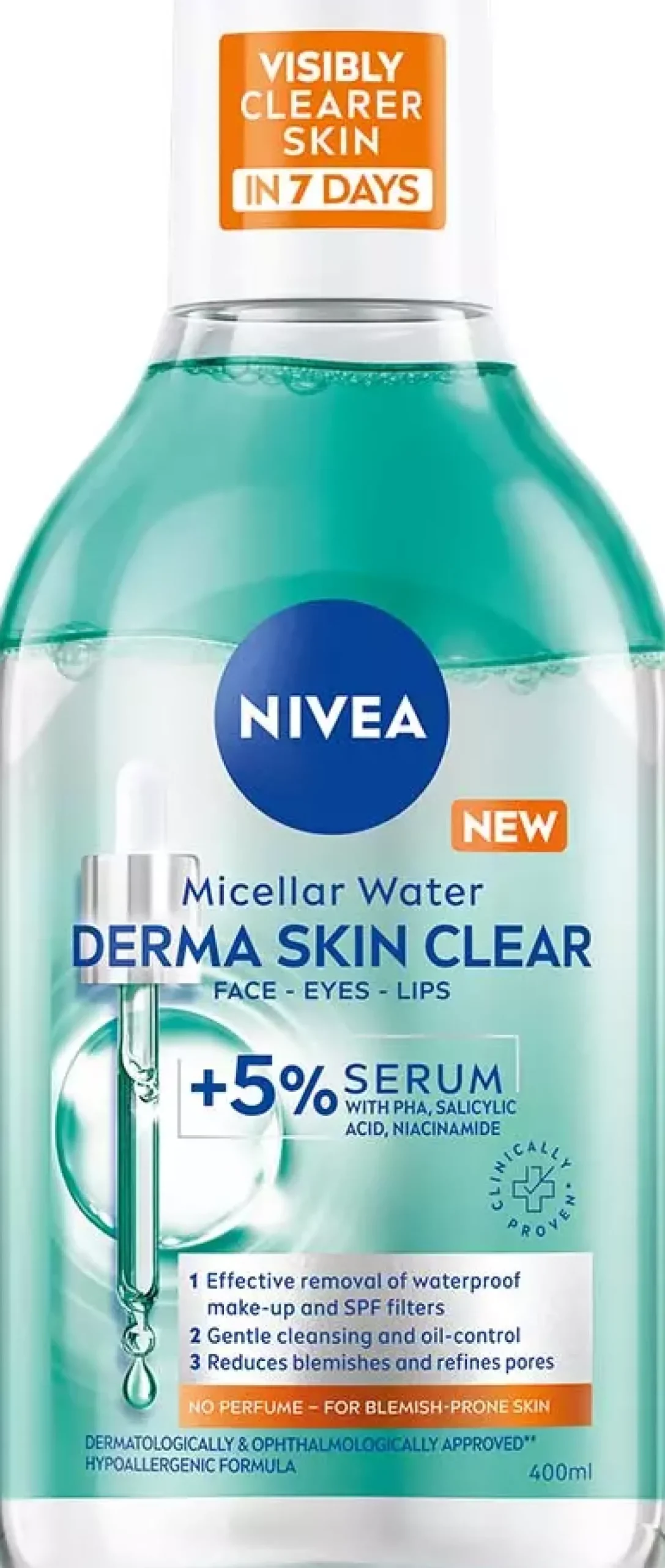 NIVEADerma Skin Clear Micellar Water +5% serum 400 ml