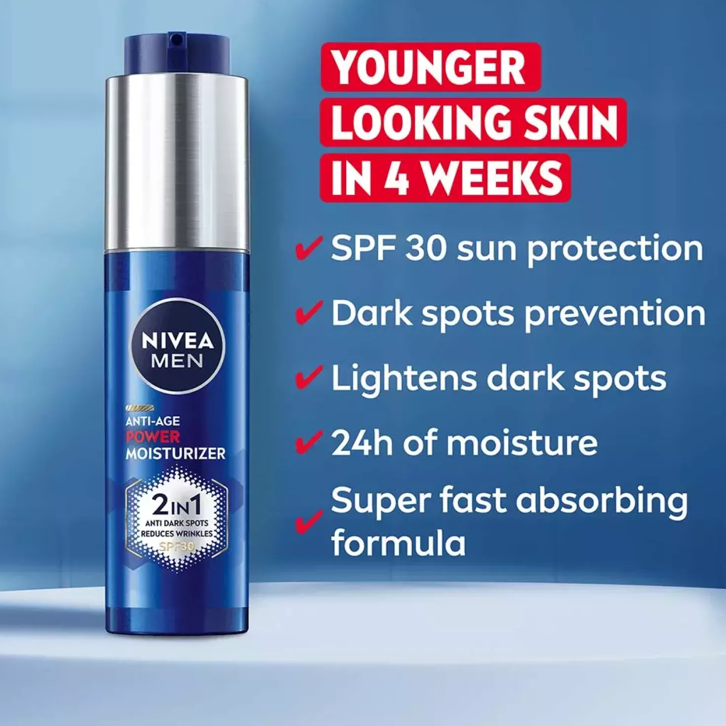 NIVEAMEN Anti-Age Power 2in1 Moisturiser SPF30 50 ml