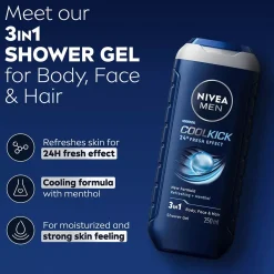 NIVEAMEN Cool Kick Shower Gel 250 ml