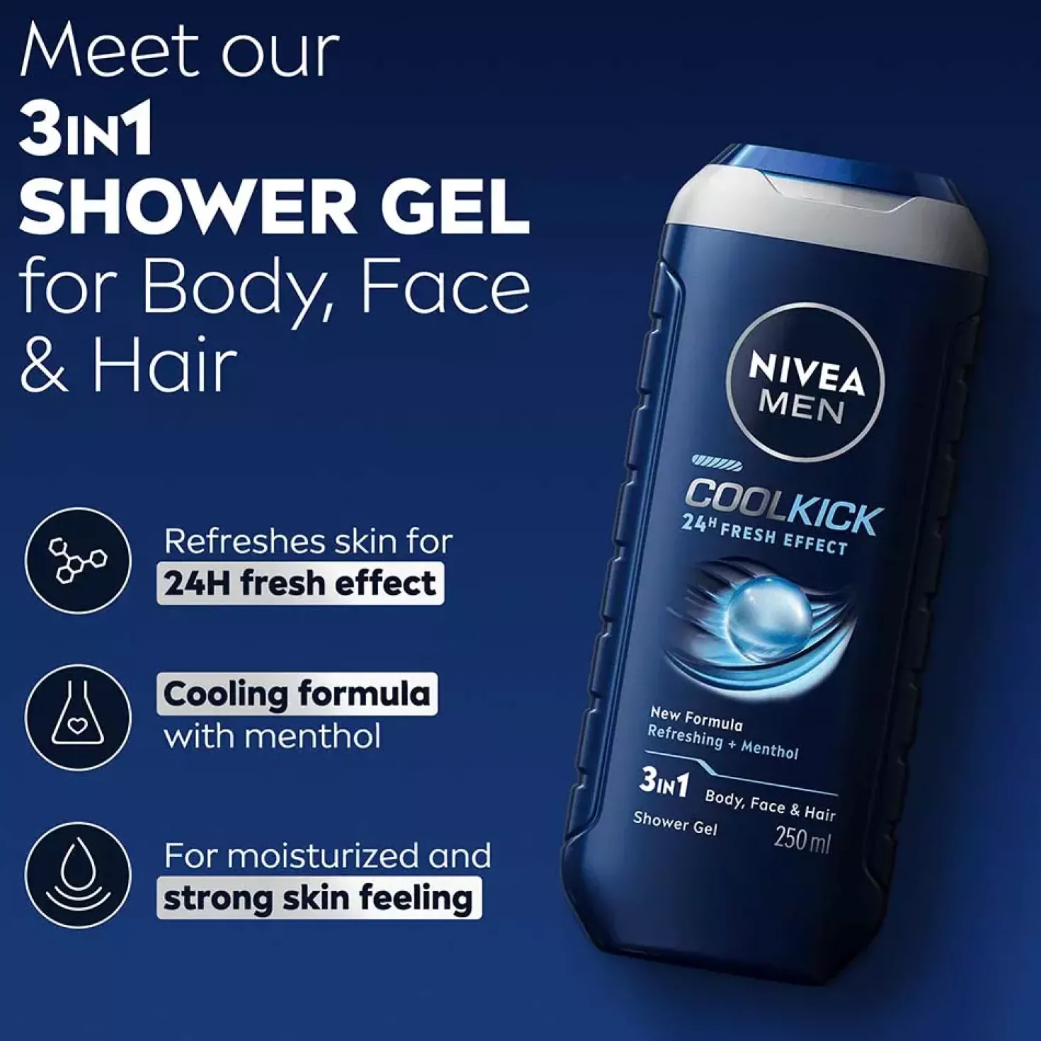 NIVEAMEN Cool Kick Shower Gel 250 ml