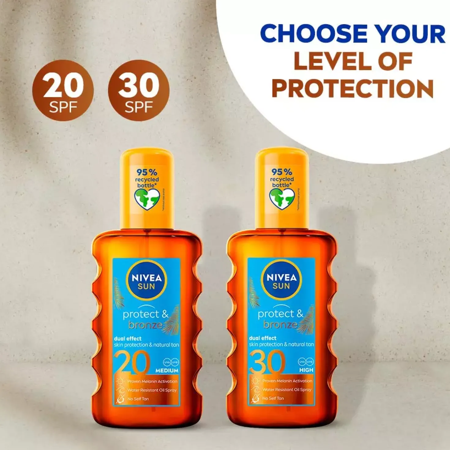 NIVEASUN Protect & Bronze Oil Spray SPF30 200 ml