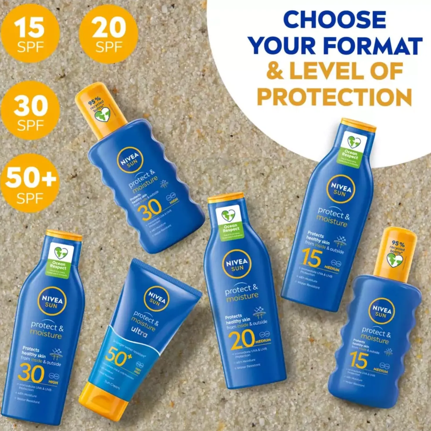 NIVEASUN Protect & Moisture Sun Spray SPF30 200 ml