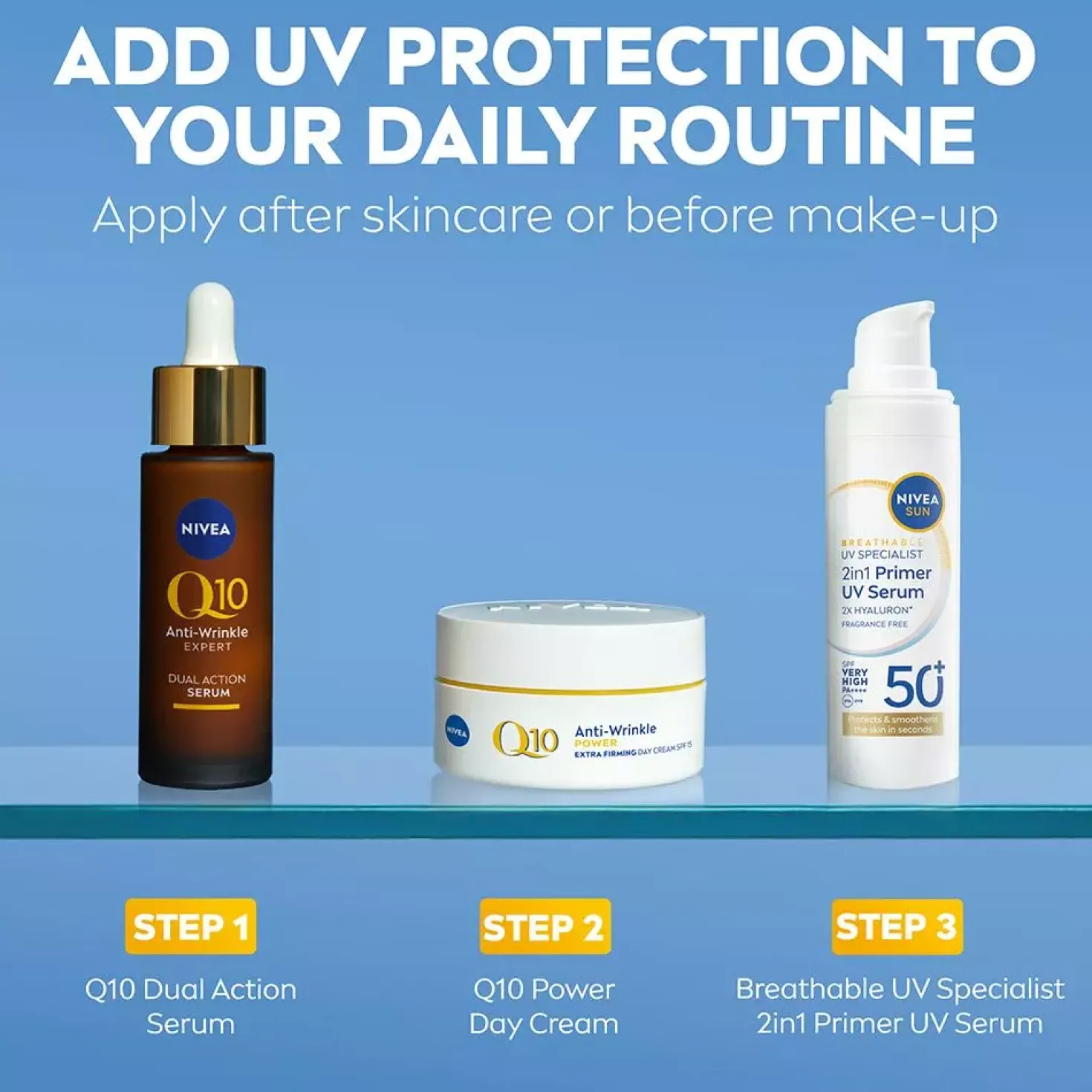 NIVEASUN UV Face specialist 2in1 Primer Daily UV Serum SPF 50 + 30 ml