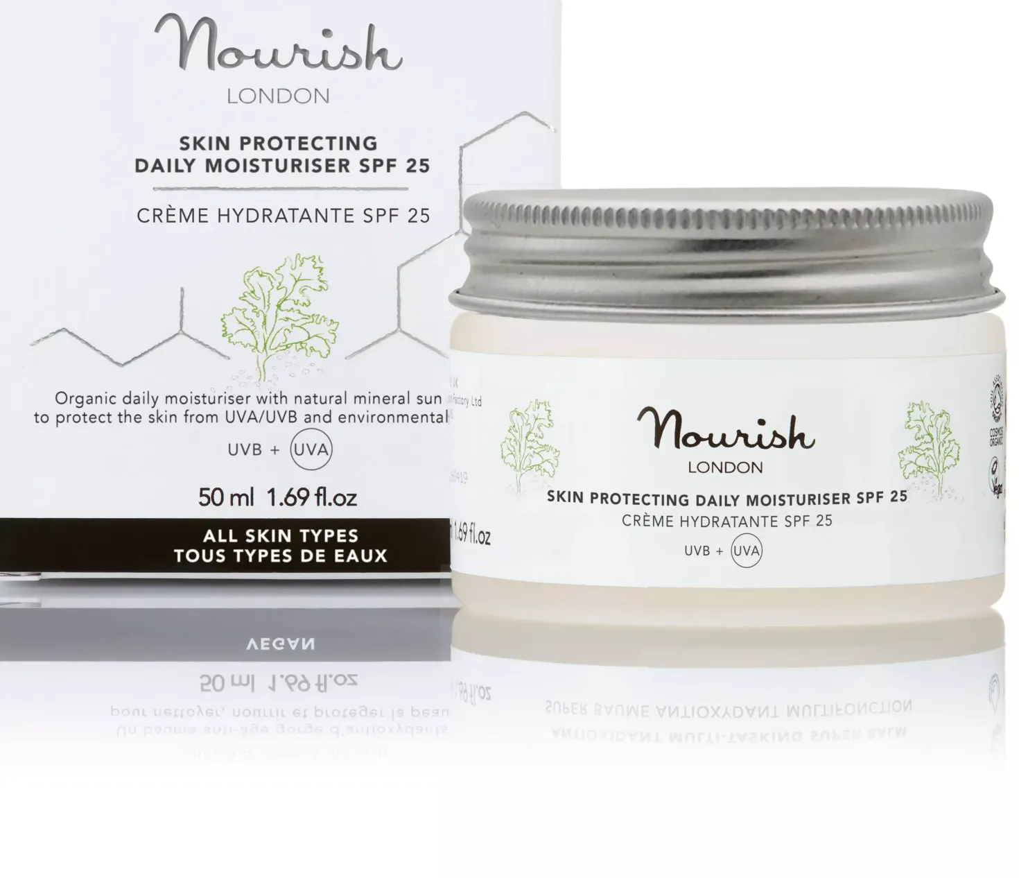 Nourish London Skin Protecting Daily Moisturiser SPF25 50 ml
