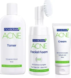 NovaclearAcne Kit - Facial Foam, Toner, Cream